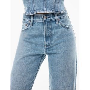 Denim Forum Aritzia 90's Marlo Jeans Pant High Rise Baggy Dad Denim Blue Y2K 26